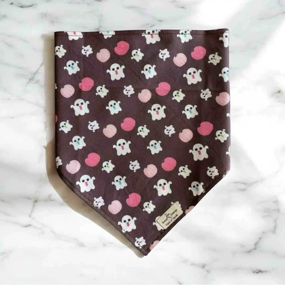 DOG Bandana - Mini Ghosts - Size L Large